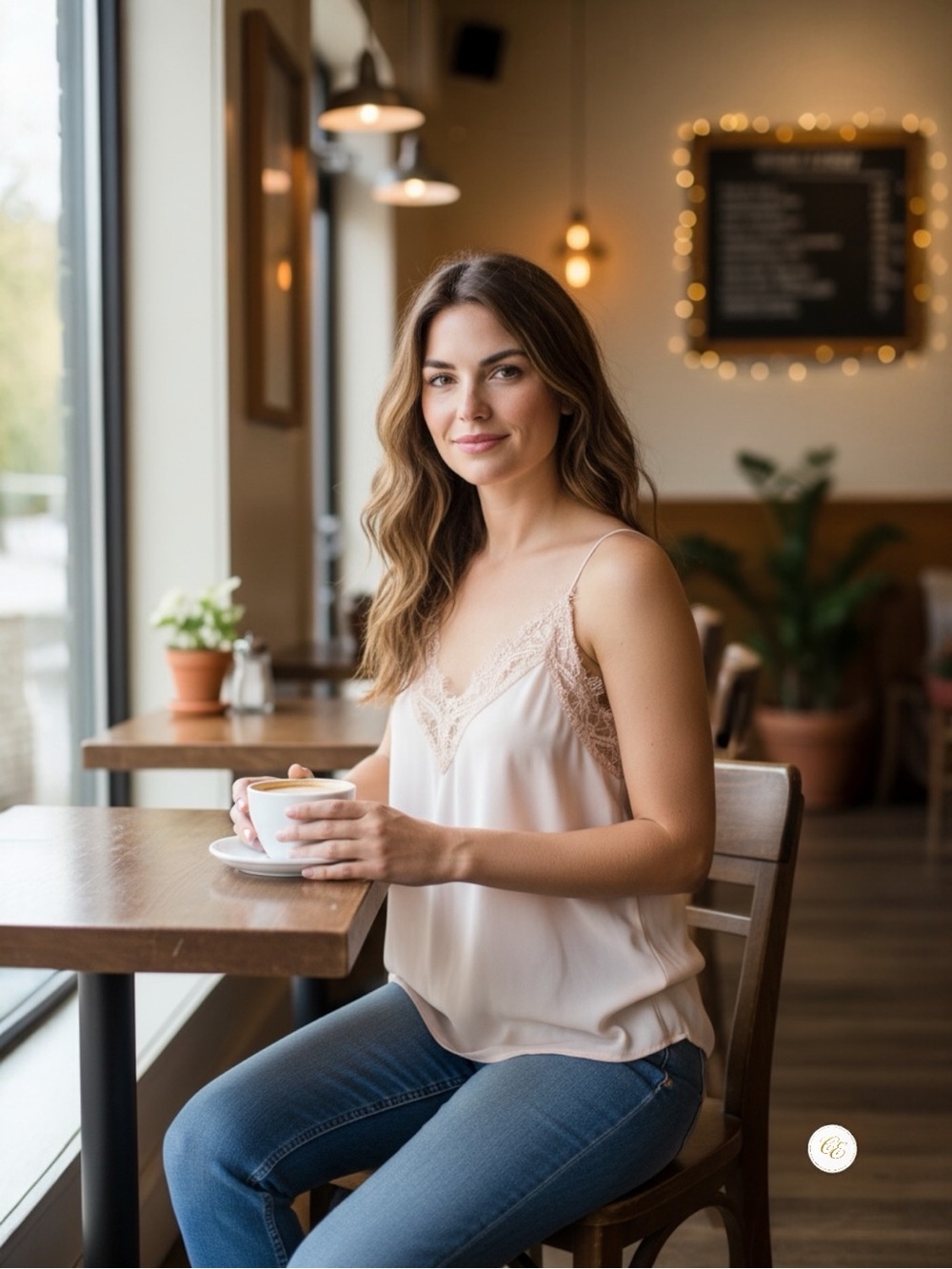 Indah Lace-Trim Camisole | Pale Blush | Feminine Essential | Size M